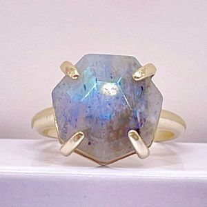 Kendra Scott Ryan cocktail ring with labradorite stone